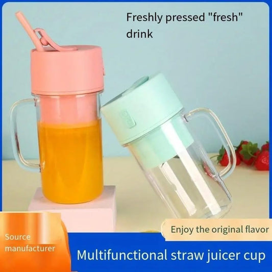 Portable Blender & Smoothie Maker with Built-In Straw