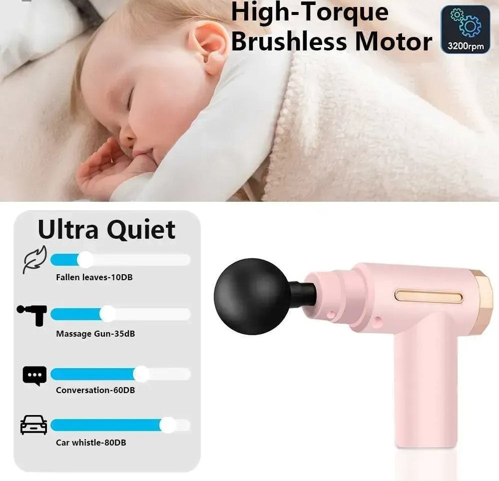 4-in-1 Deep Tissue Massage Gun – Handheld Electric Muscle Massager