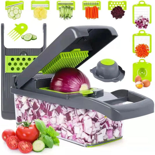 16-In-1 Multifunctional Vegetable Chopper & Slicer