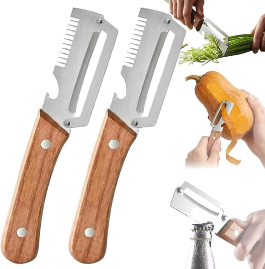 3-in-1 Vegetable Peeler & Slicer | Stainless Steel Kitchen Tool