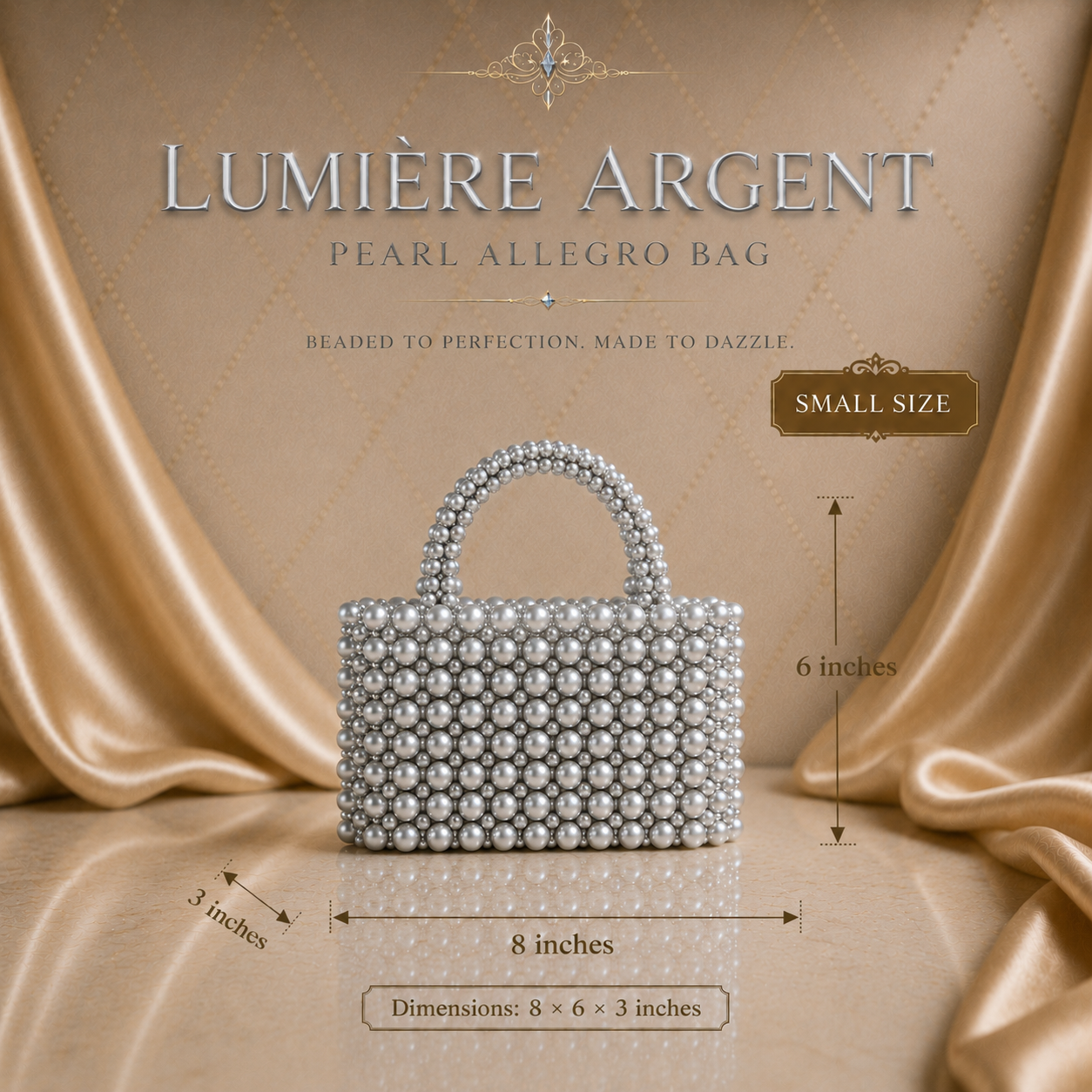 Lumière Argent Pearl Allegro Bag