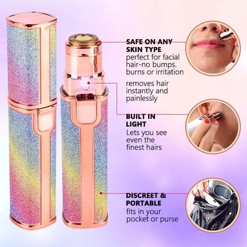 2-in-1 Electric Eyebrow Trimmer and Facial Hair Shaver