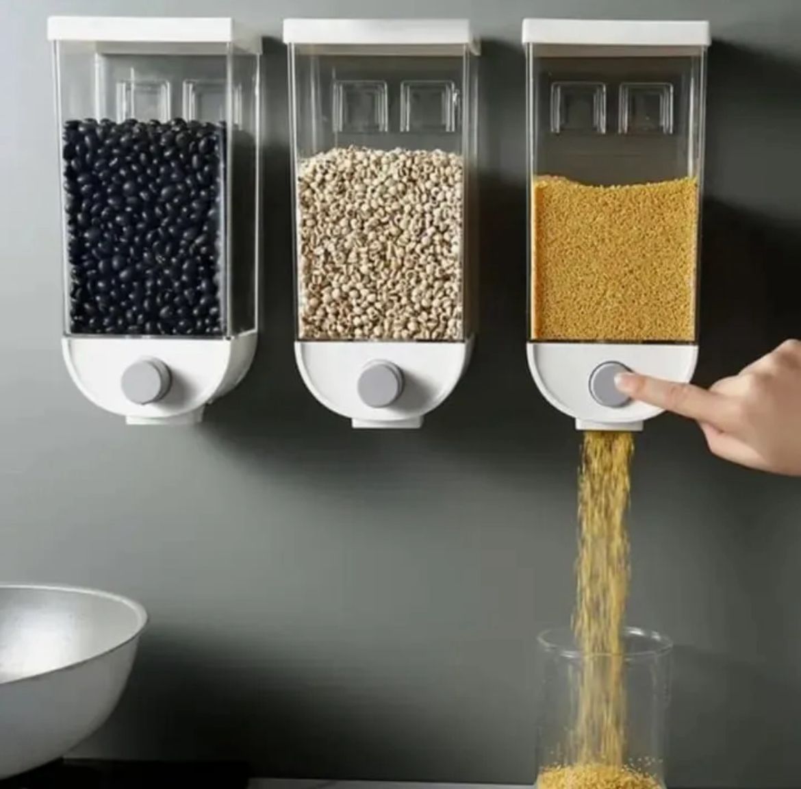 1Pc 1500ml Self-Adhesive Grain Dispenser