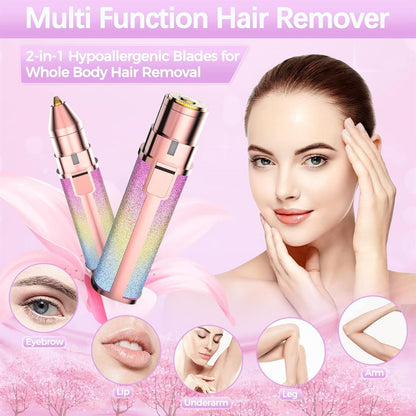 2-in-1 Electric Eyebrow Trimmer and Facial Hair Shaver
