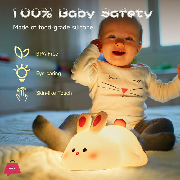 Rechargeable Silicon Rabbit Lamp With Touch Sensor