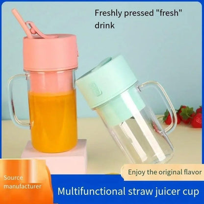 Portable Blender & Smoothie Maker with Built-In Straw