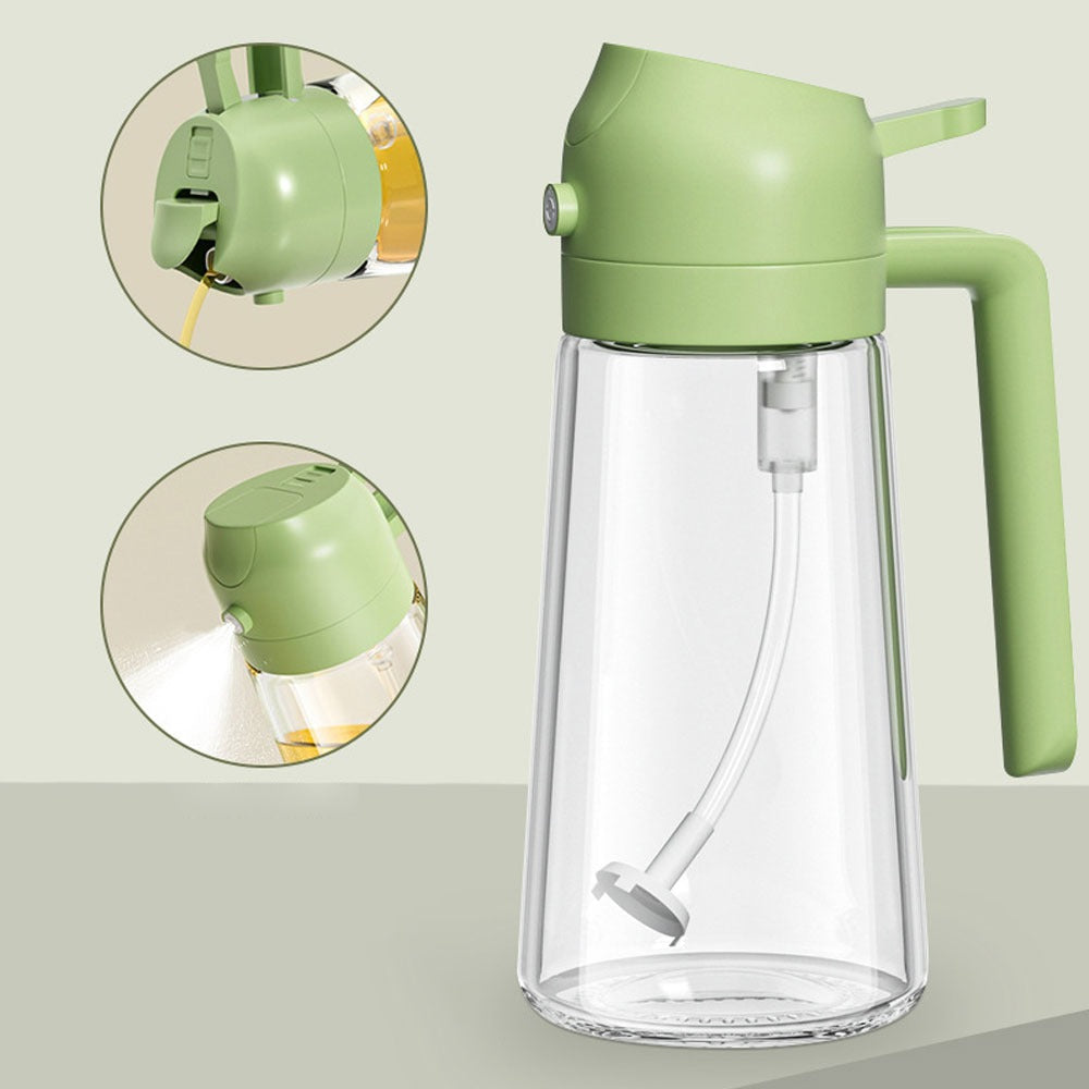 2-in-1 Oil Sprayer Bottle for Kitchen – Spray & Pour Dispenser