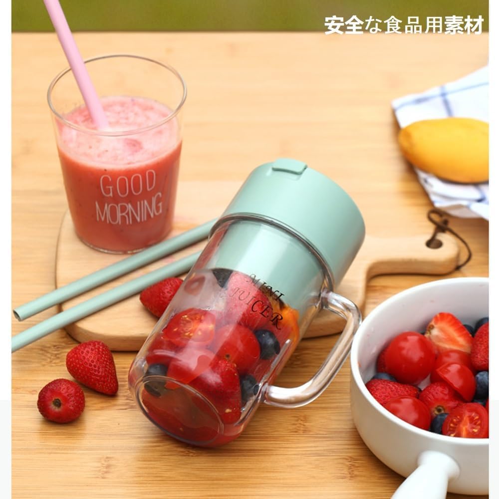 Portable Blender & Smoothie Maker with Built-In Straw