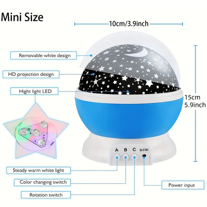 360° Rotating Star Master Projection Lamp | USB/Battery Operated