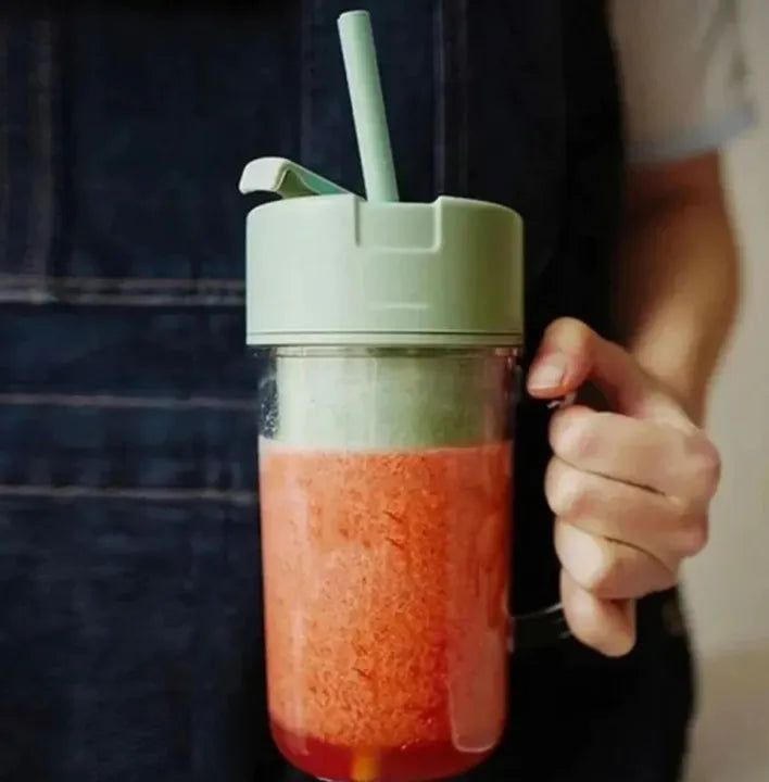 Raywa Summer Refresh Combo – Rechargeable Leafless Neck Fan & Portable Smoothie Blender