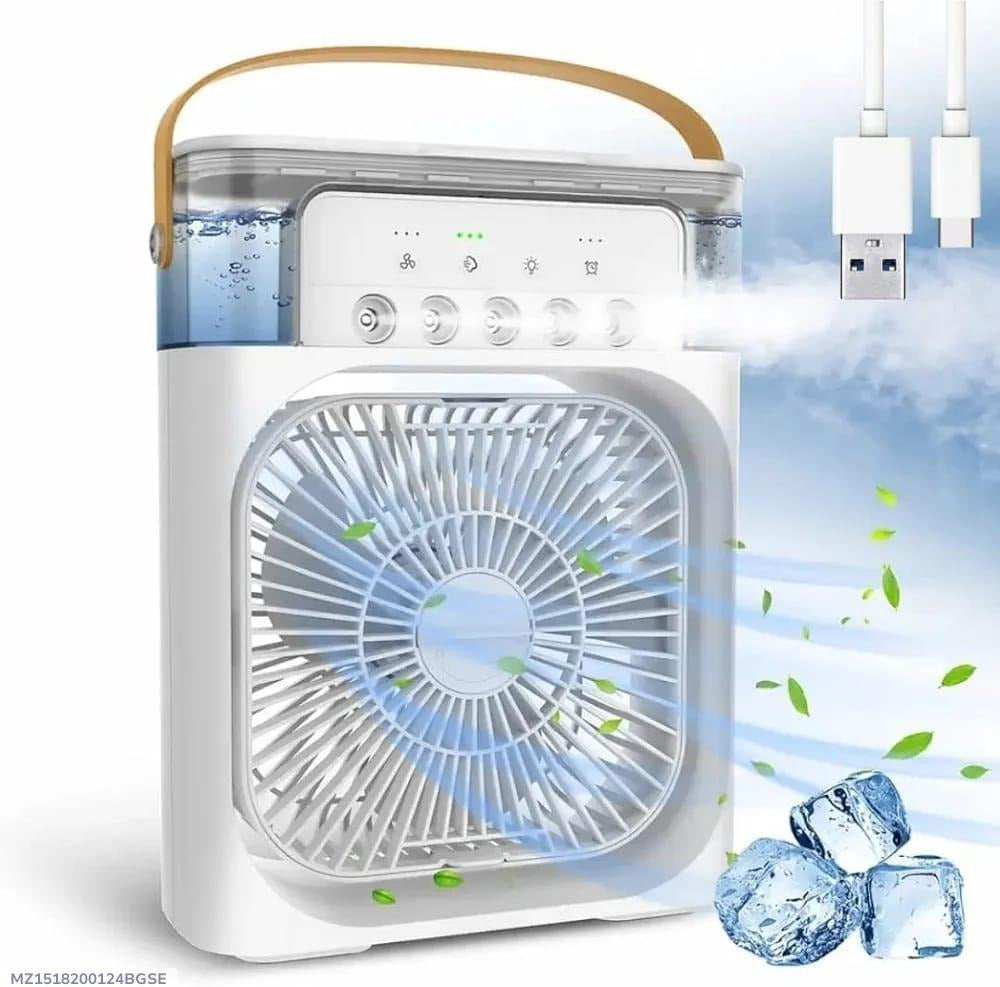 Raywa Summer Cooling Combo – Portable Air Cooler Fan & Rechargeable Leafless Neck Fan