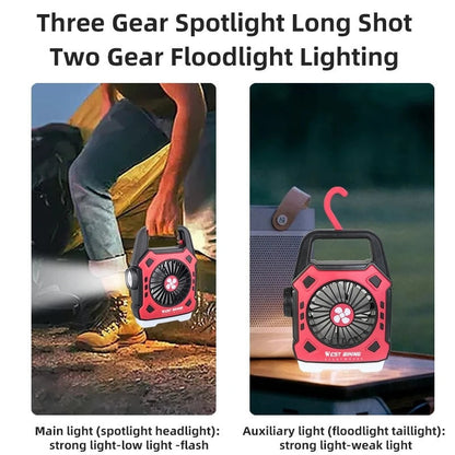 Rechargeable Fan with LED Light