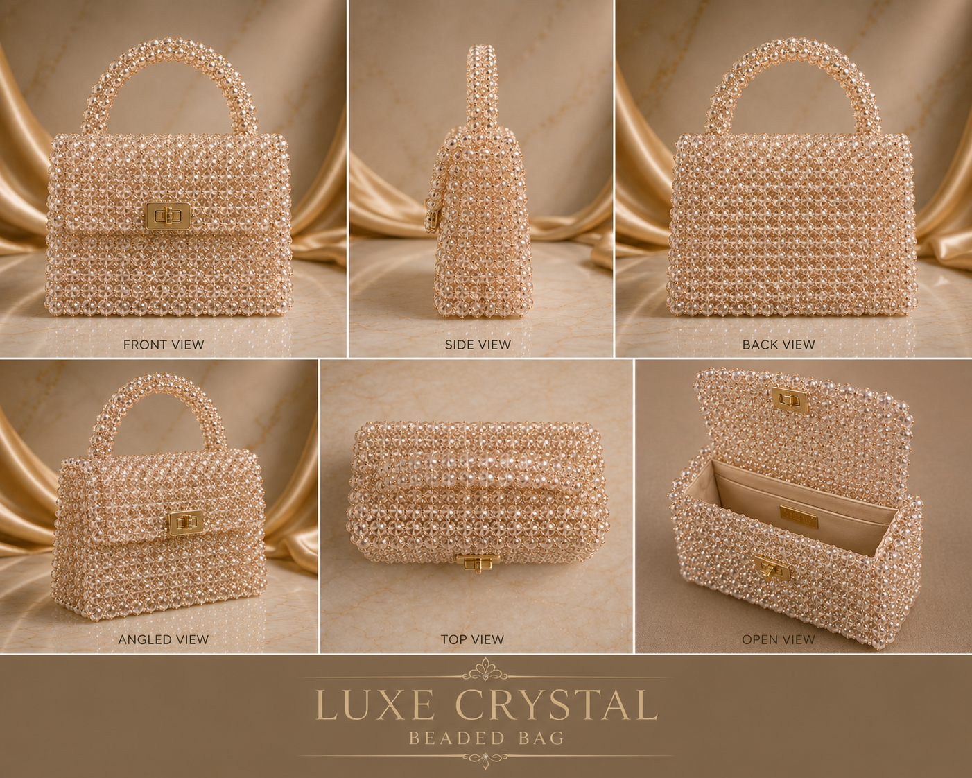 Luxe Crystal Beaded Bag