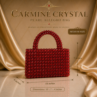 Carmine Crystal Pearl Allegro Bag