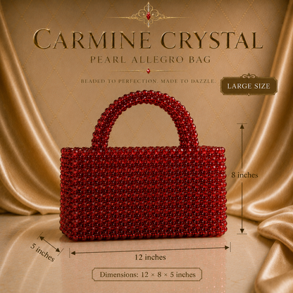 Carmine Crystal Pearl Allegro Bag