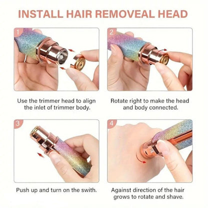 2-in-1 Electric Eyebrow Trimmer and Facial Hair Shaver