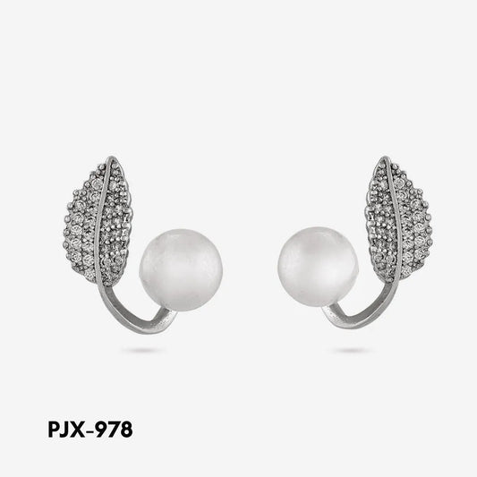Leaf Pearl Korean - Earrings AWT-978