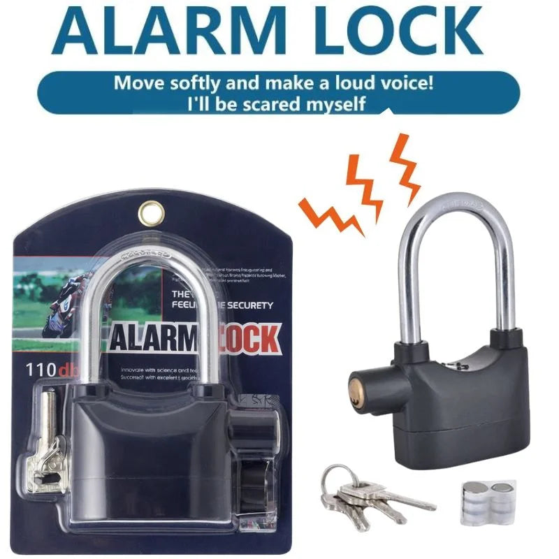 High-Security Gembok Alarm Lock | Waterproof Siren Padlock