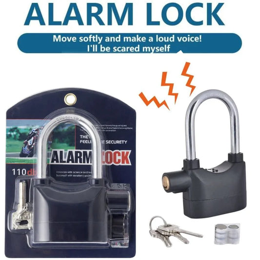 High-Security Gembok Alarm Lock | Waterproof Siren Padlock