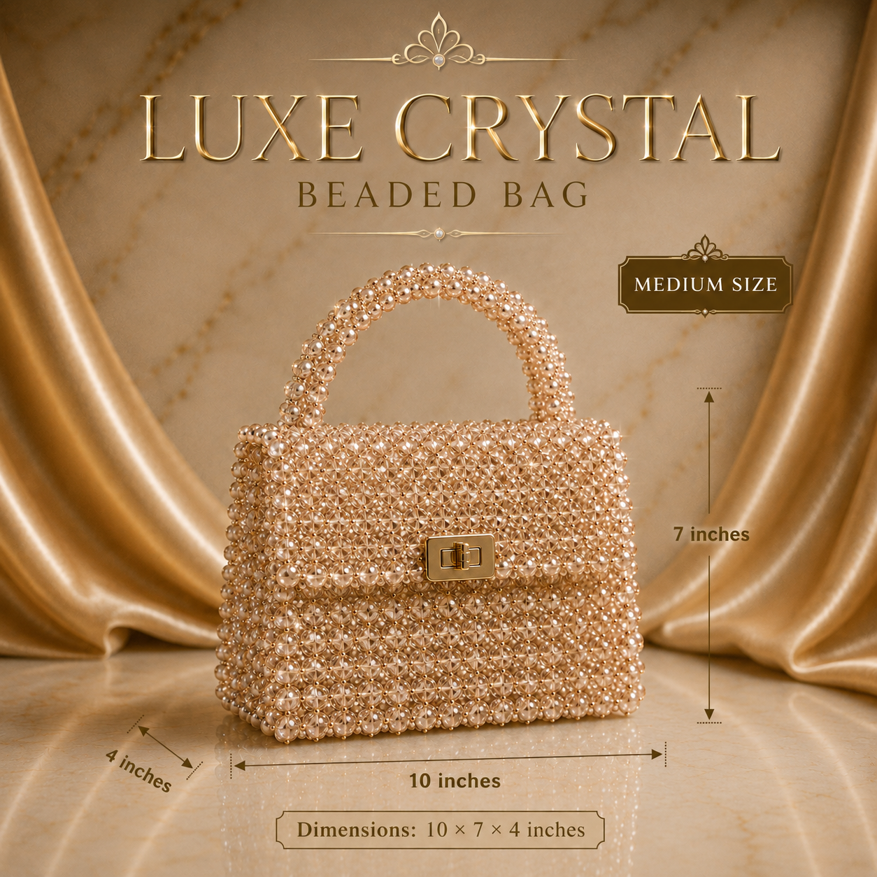 Luxe Crystal Beaded Bag