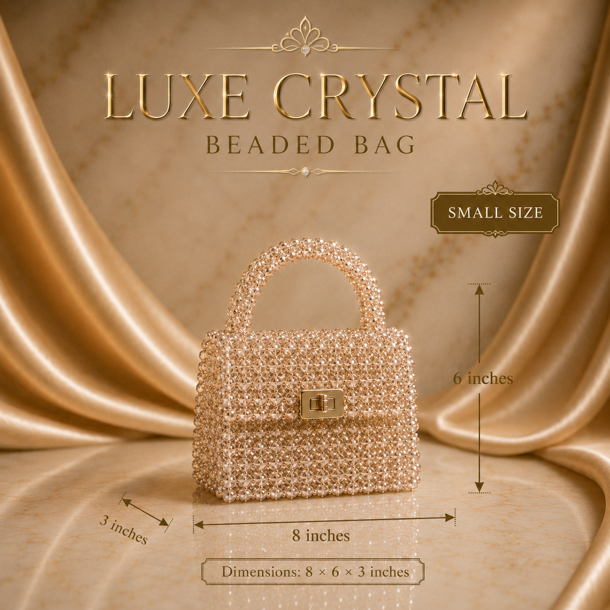 Luxe Crystal Beaded Bag