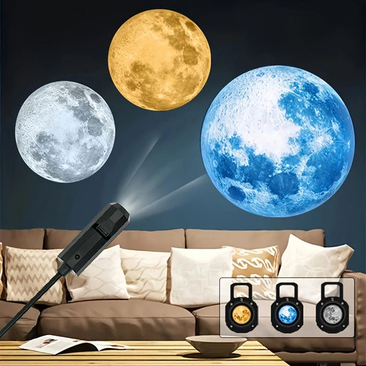 USB Power 3 Color Moon Lamps