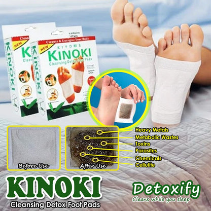 Kinoki Bamboo Vinegar Foot Detox Patches – Natural Overnight Foot Pads | Pack of 10