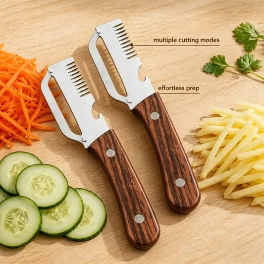3-in-1 Vegetable Peeler & Slicer | Stainless Steel Kitchen Tool