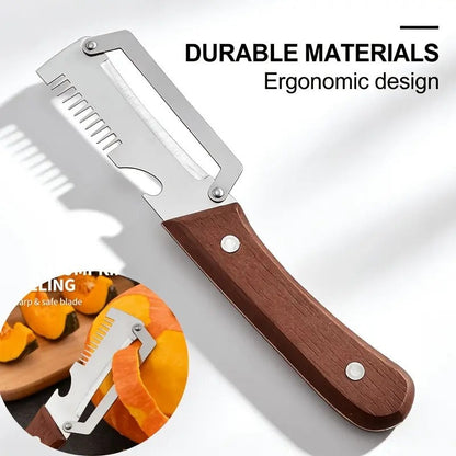 3-in-1 Vegetable Peeler & Slicer | Stainless Steel Kitchen Tool