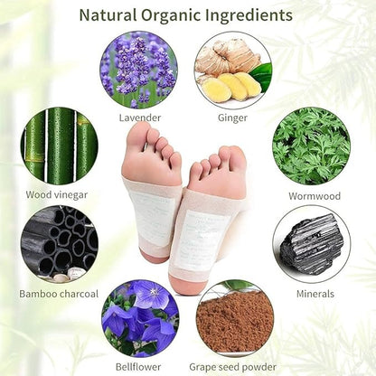 Kinoki Bamboo Vinegar Foot Detox Patches – Natural Overnight Foot Pads | Pack of 10
