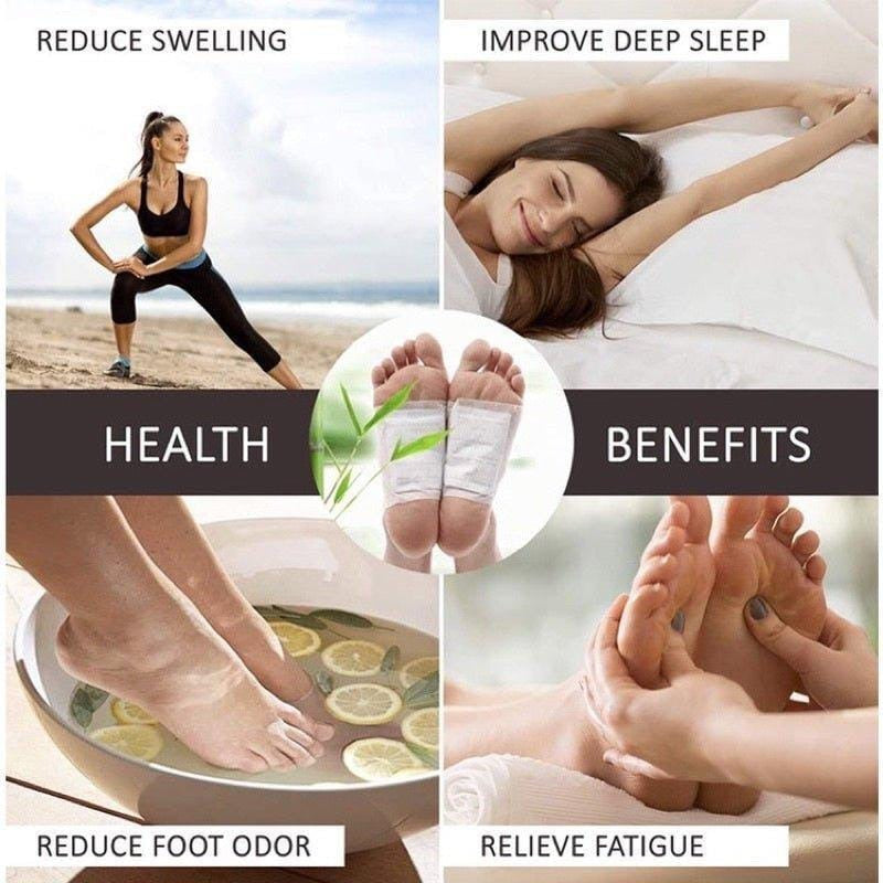 Kinoki Bamboo Vinegar Foot Detox Patches – Natural Overnight Foot Pads | Pack of 10