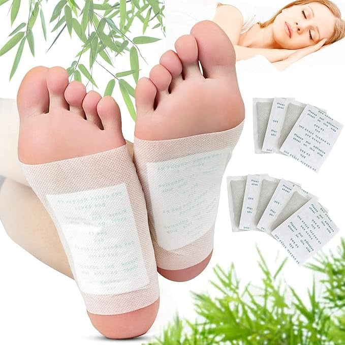Kinoki Bamboo Vinegar Foot Detox Patches – Natural Overnight Foot Pads | Pack of 10