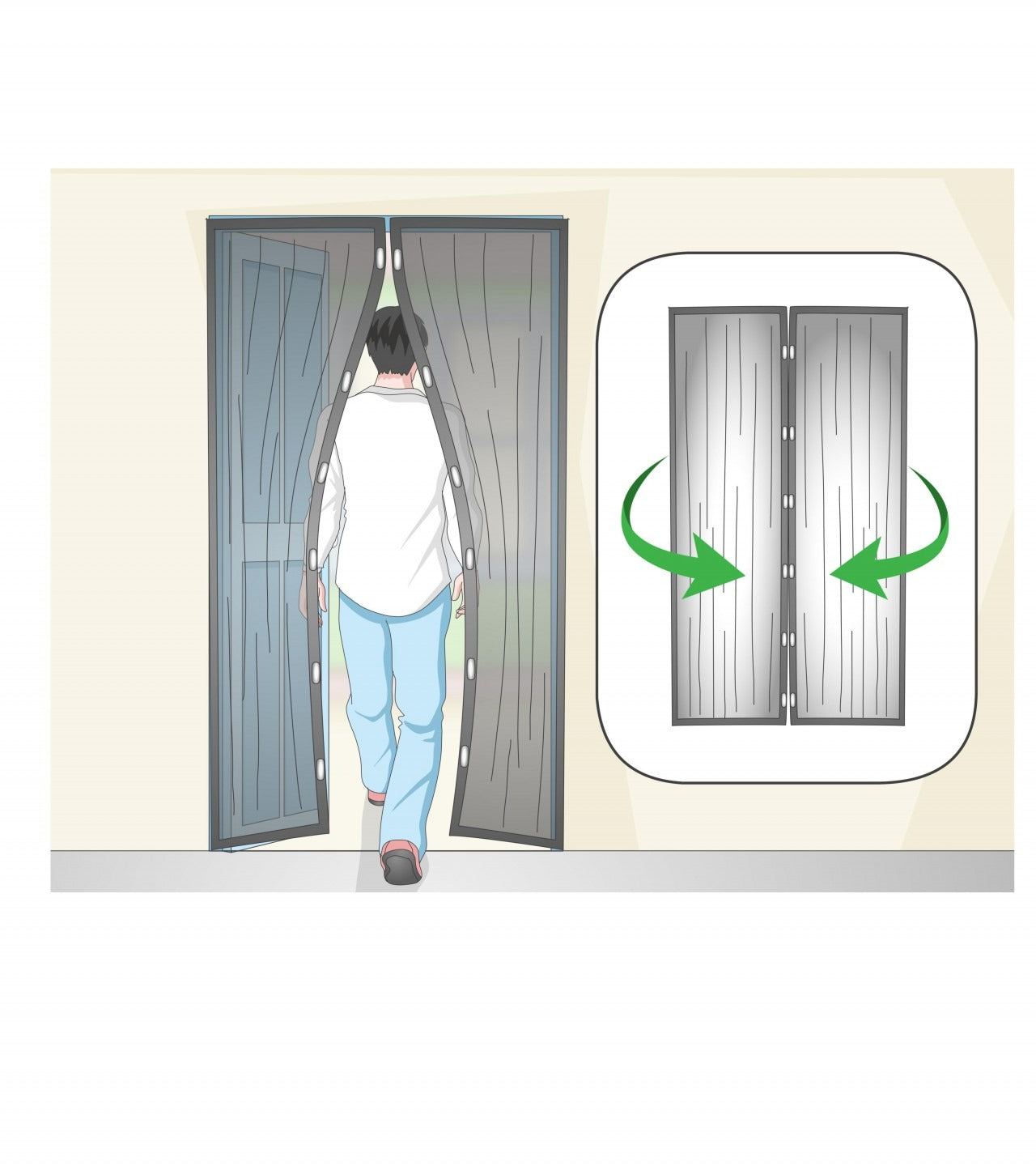 Magic Mesh Magnetic Screen Door