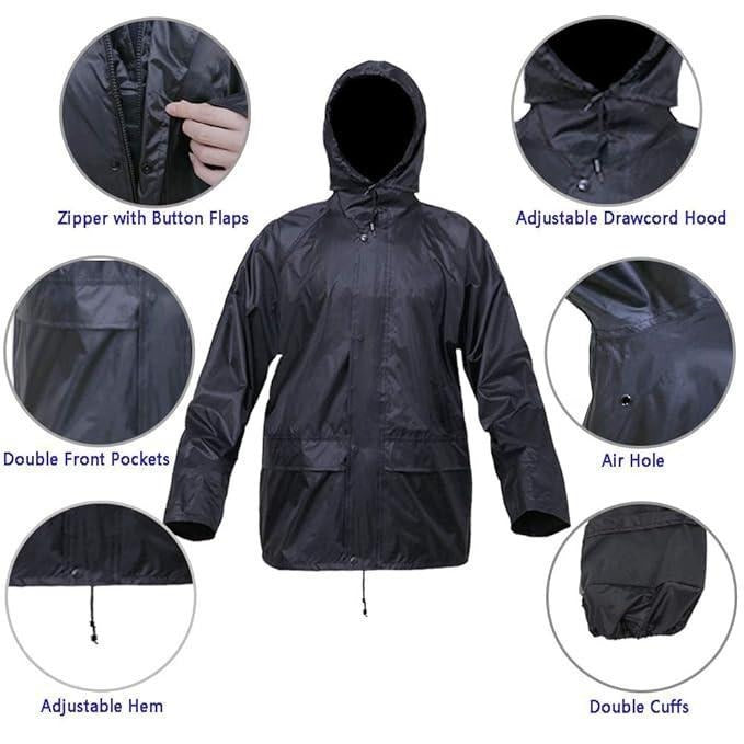 Waterproof Rain Suit for Men & Women | Lightweight Hooded Raincoat with Pockets