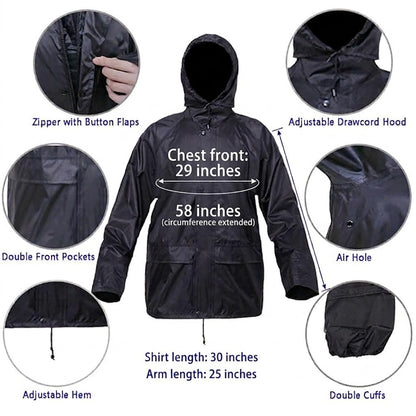 Waterproof Rain Suit for Men & Women | Lightweight Hooded Raincoat with Pockets