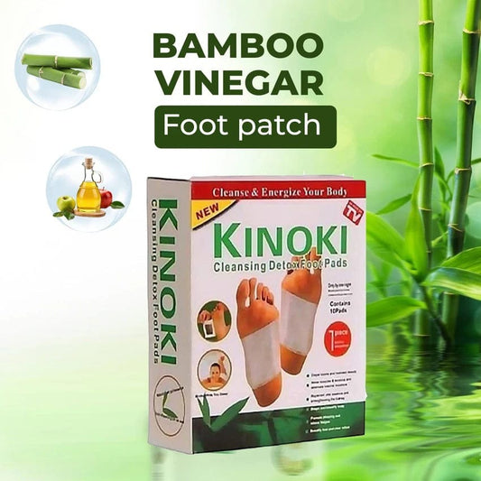 Kinoki Bamboo Vinegar Foot Detox Patches – Natural Overnight Foot Pads | Pack of 10