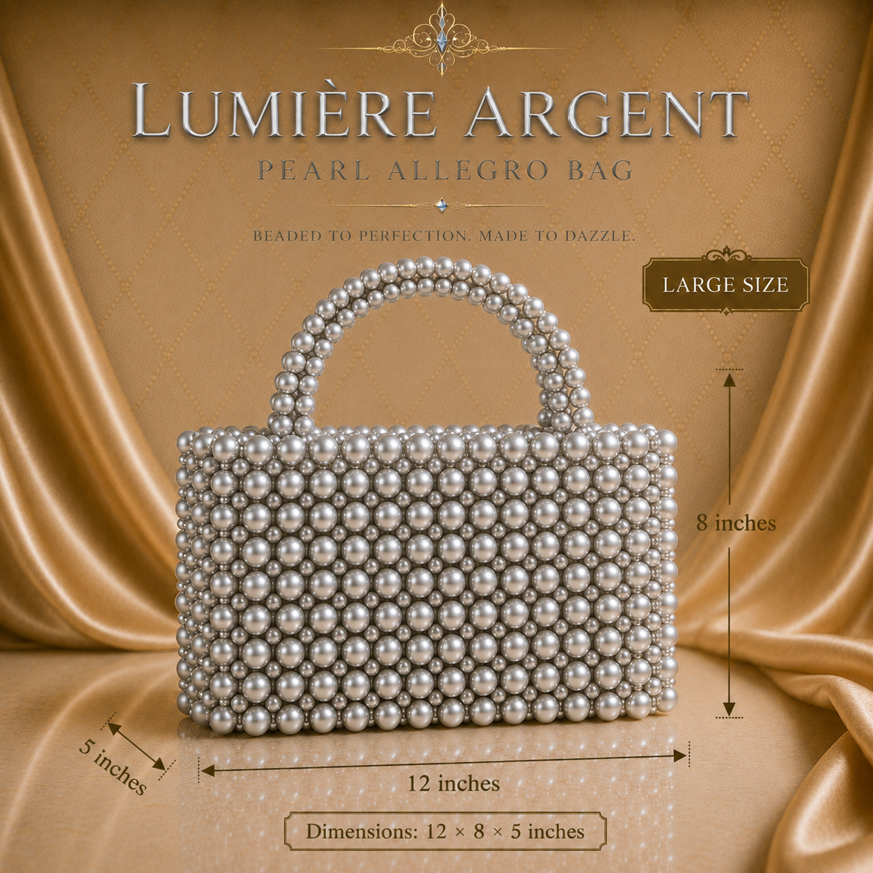 Lumière Argent Pearl Allegro Bag