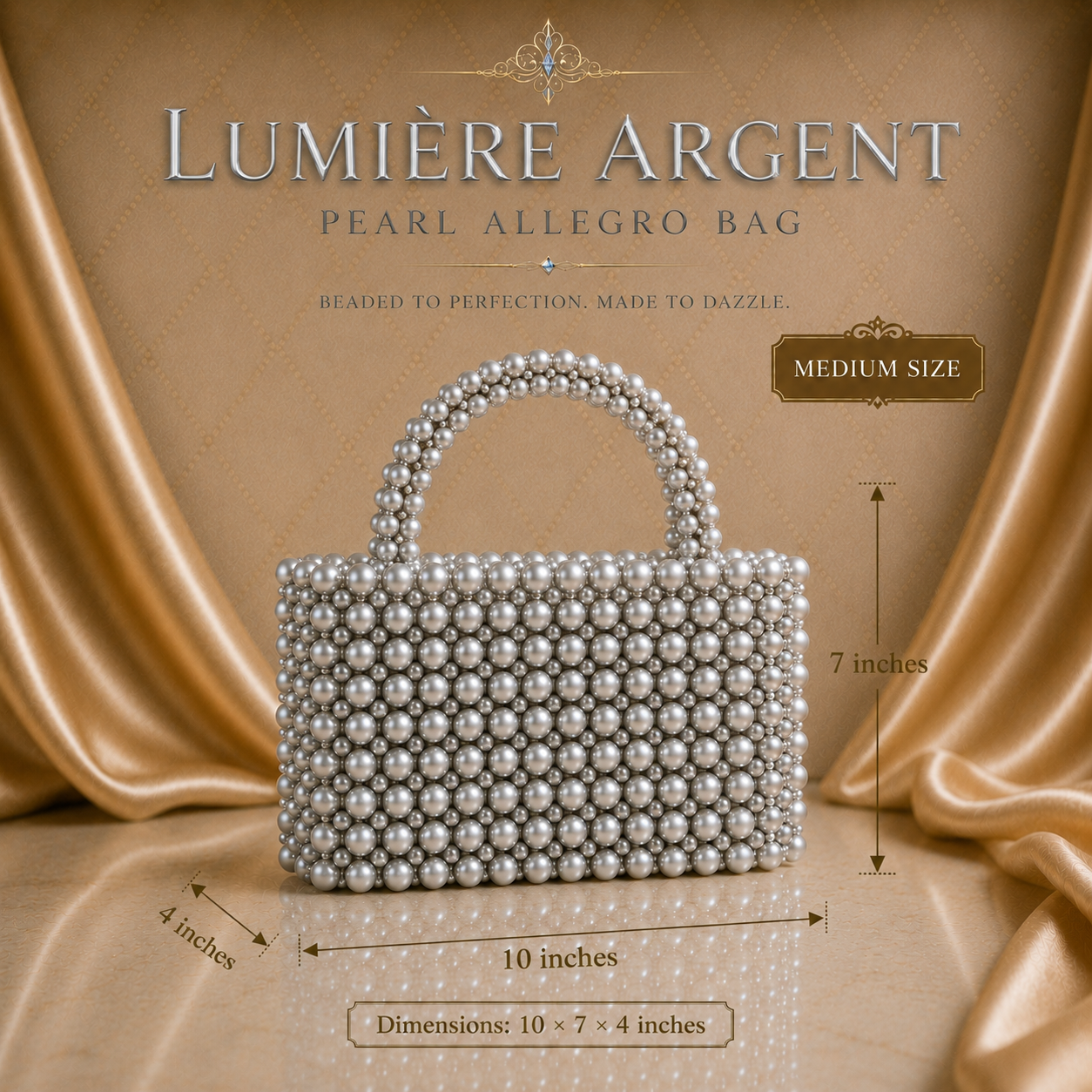 Lumière Argent Pearl Allegro Bag