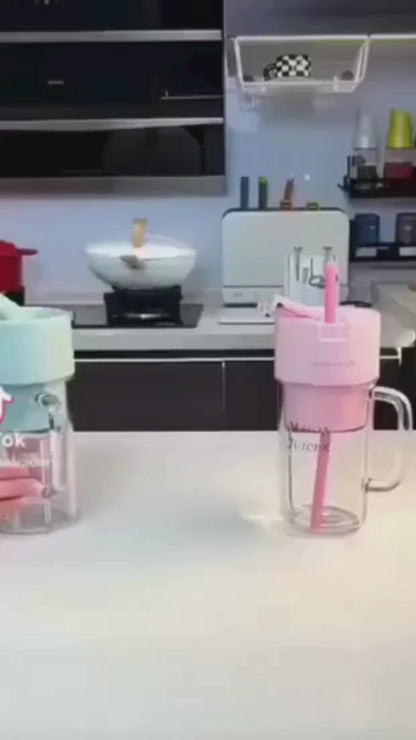 Portable Blender & Smoothie Maker with Built-In Straw