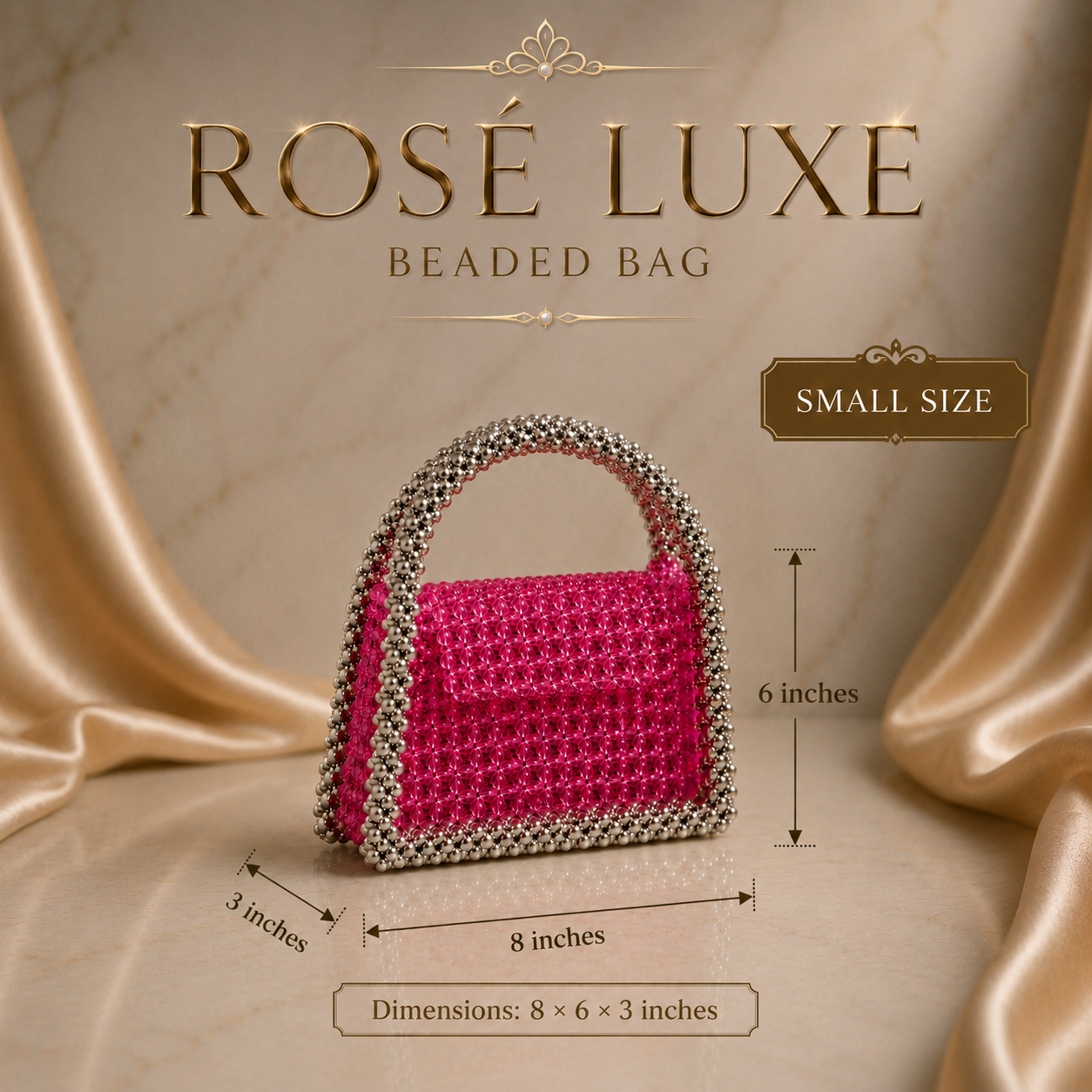 Rose Luxe Beaded Bag